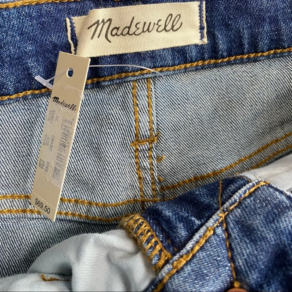 Madewell Glenoaks Wash High Rise Cuffed Denim Shorts Size 23